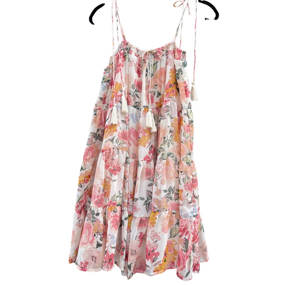 LAST CHANCE Storia Floral Smocked Mini Babydoll Dress - Picture 2 of 7